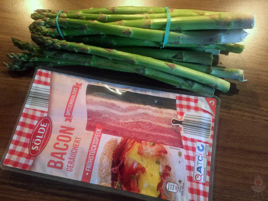 Grüner Spargel mit Bacon - Zutaten